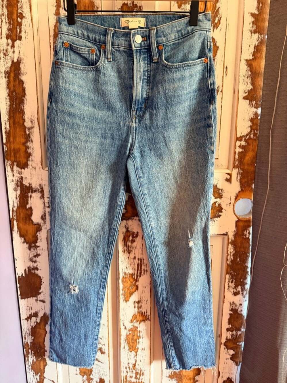 Madewell High-Rise Y2K Coastal Cowgirl Vintage Mom Jeans Distressed size 25
